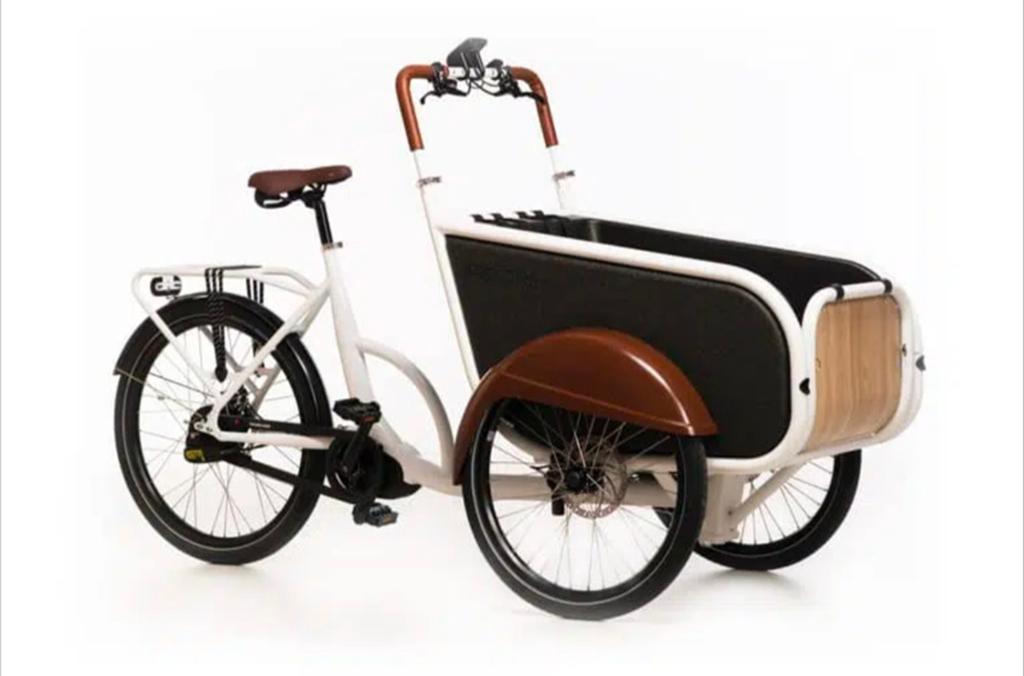Soci bike bakfiets electrisch met huif te huur huren, Ophalen of Verzenden, Gebruikt, 4 kinderen of meer, Huif