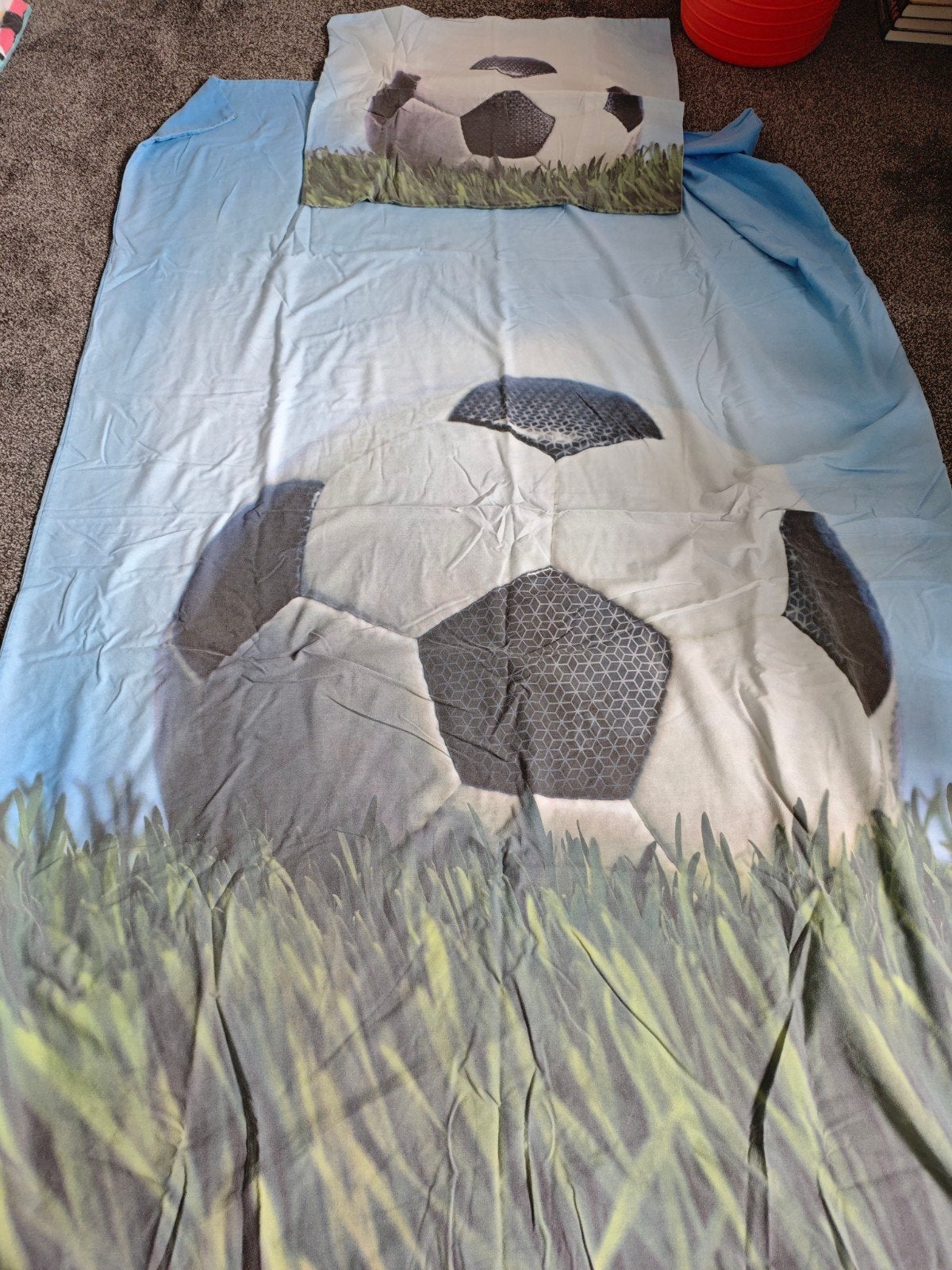 Dekbedovertrekset Voetbal, Gebruikt, Jongetje of Meisje, Wit, Dekbedovertrek