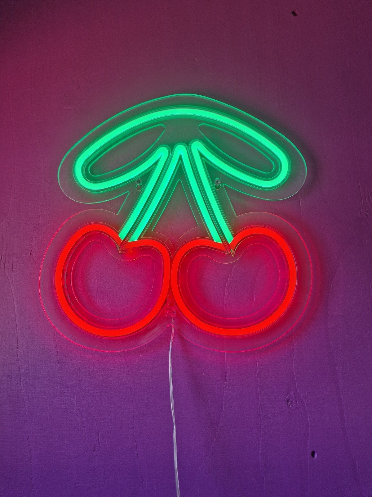 HEMA LED lamp kersen neon, Ophalen, Meerkleurig, Kunststof, Zo goed als nieuw
