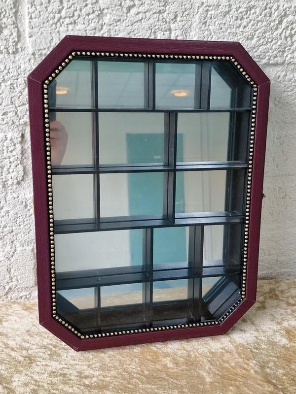 Vintage Wandvitrine / Display Cabinet voor Miniaturen, Ophalen of Verzenden, 25 tot 50 cm, Minder dan 100 cm