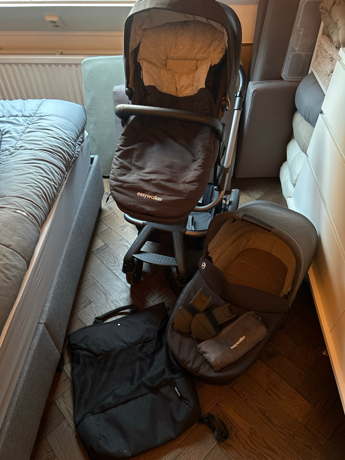 Easywalker Harvey 2 combiwagen met veel accessoires, Zo goed als nieuw, Combiwagen, Met reiswieg, Ophalen