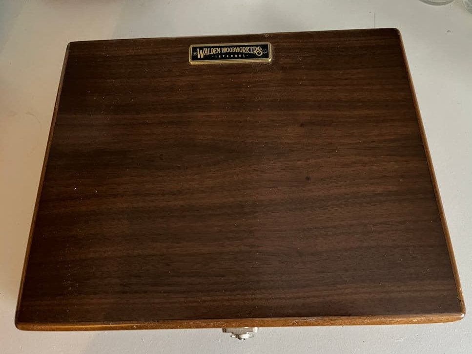 Galen Leather Houten schrijfdoos - Handgemaakt uit Turkije, Ophalen, Gebruikt