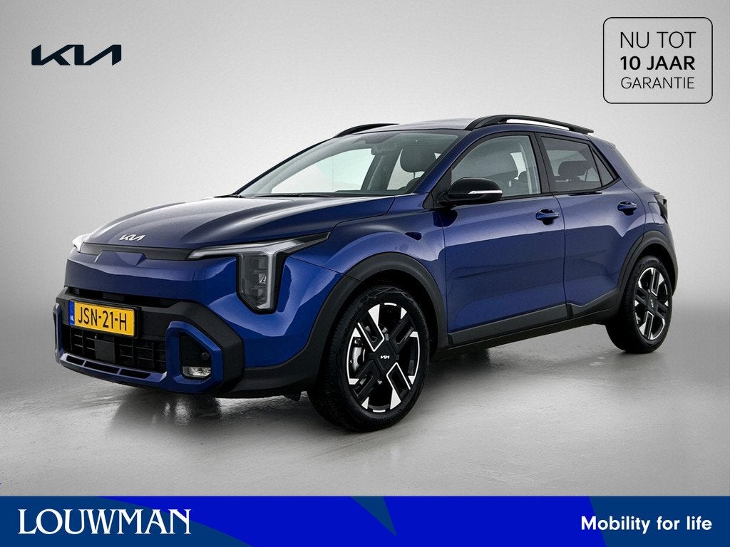 Kia Stonic 1.0 T-GDi MHEV GT-Line Stoelverwarming | Stuurver, Auto's, Kia, 12 maanden, Blauw, Leder en Stof, Bedrijf