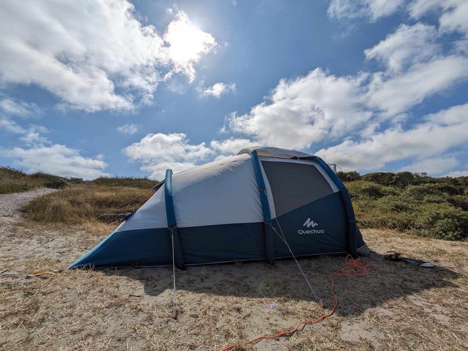 Air Seconds 4.1 complete kampeer set tent bed etc! Decathlon, Ophalen, Zo goed als nieuw, Tot en met 4
