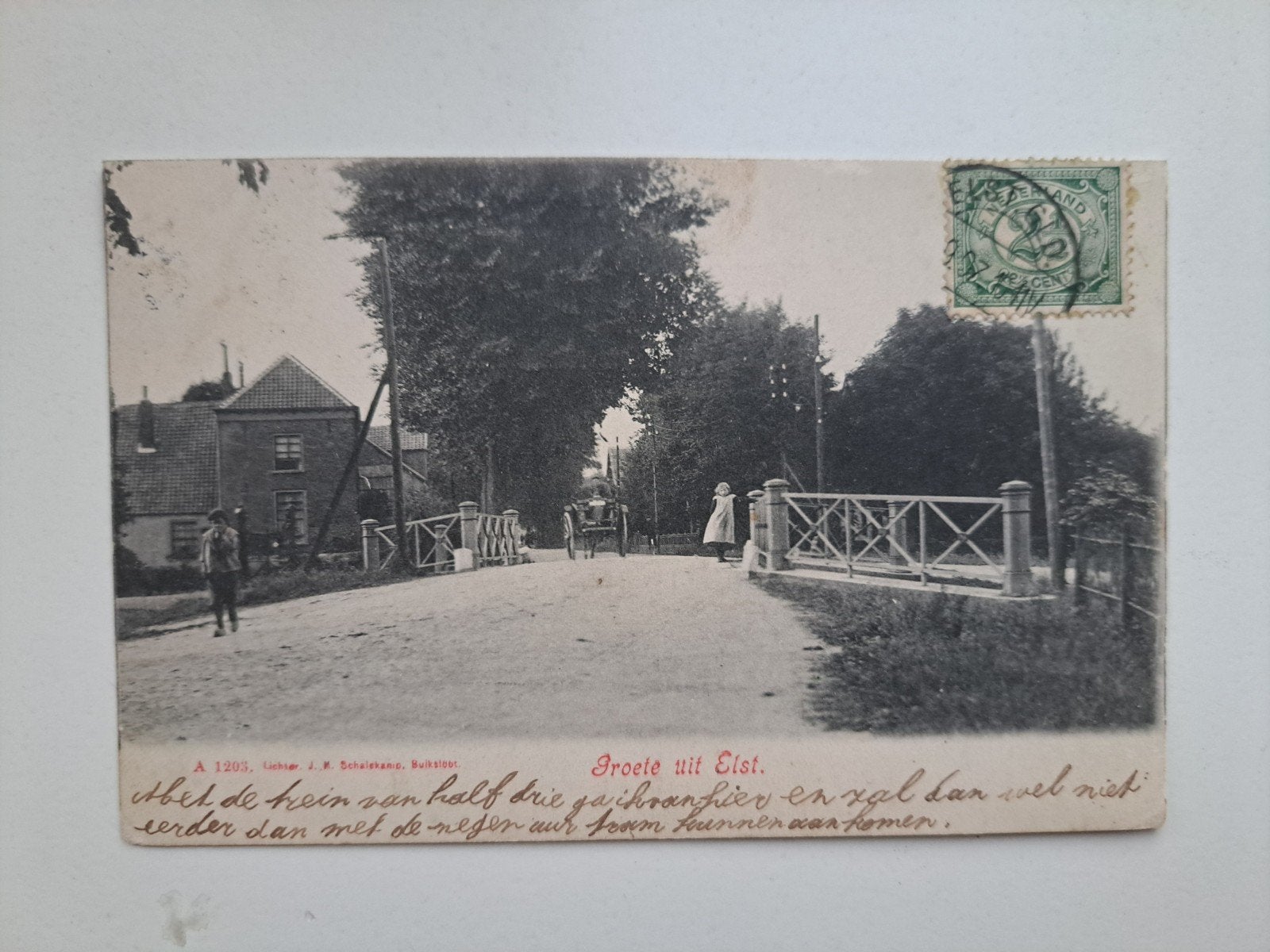 Elst, Groete uit Elst, Verzenden, Voor 1920, Gelopen, Gelderland