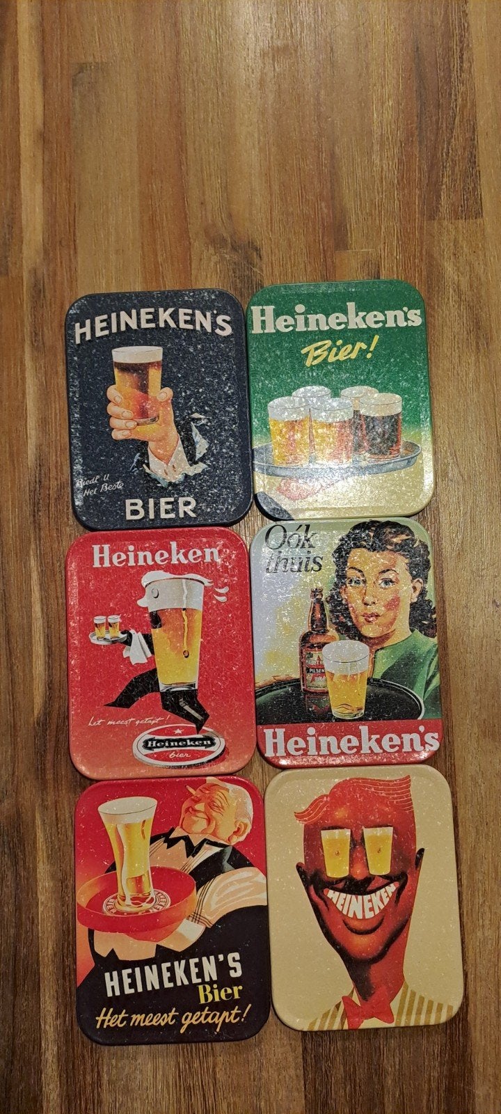 Heineken onderzetters (6x), Ophalen of Verzenden, Glasonderzetter, Nieuw, Kurk
