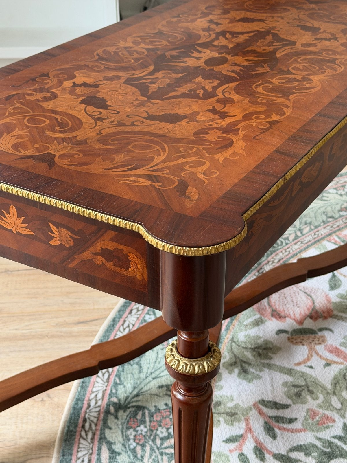 Klassieke Franse Table Bouillotte met inlegwerk, Antiek en Kunst, Ophalen