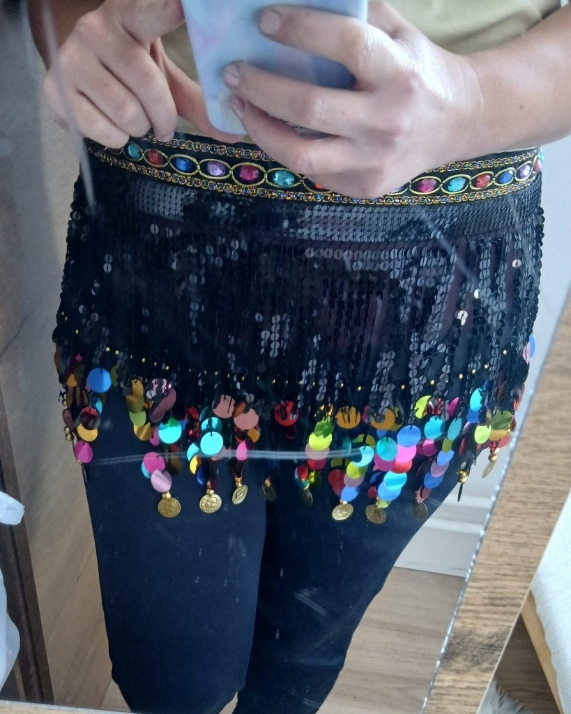 Buikdans Heupsjaal Munten, Verzenden, Zo goed als nieuw, Kleding