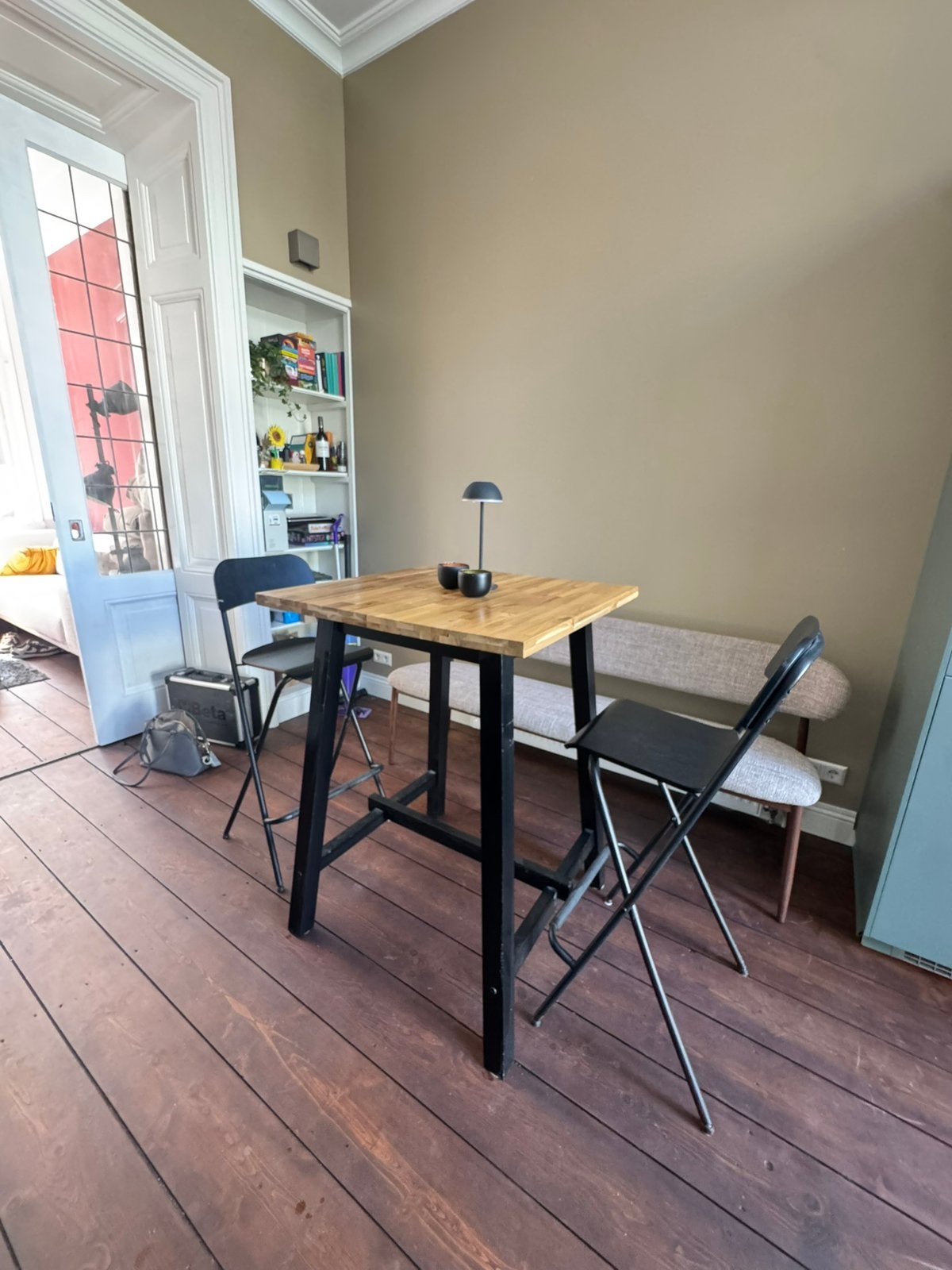Bartafel skogsta ikea inclusief krukken, Ophalen of Verzenden, Zo goed als nieuw, Minder dan 10 m², Laminaat