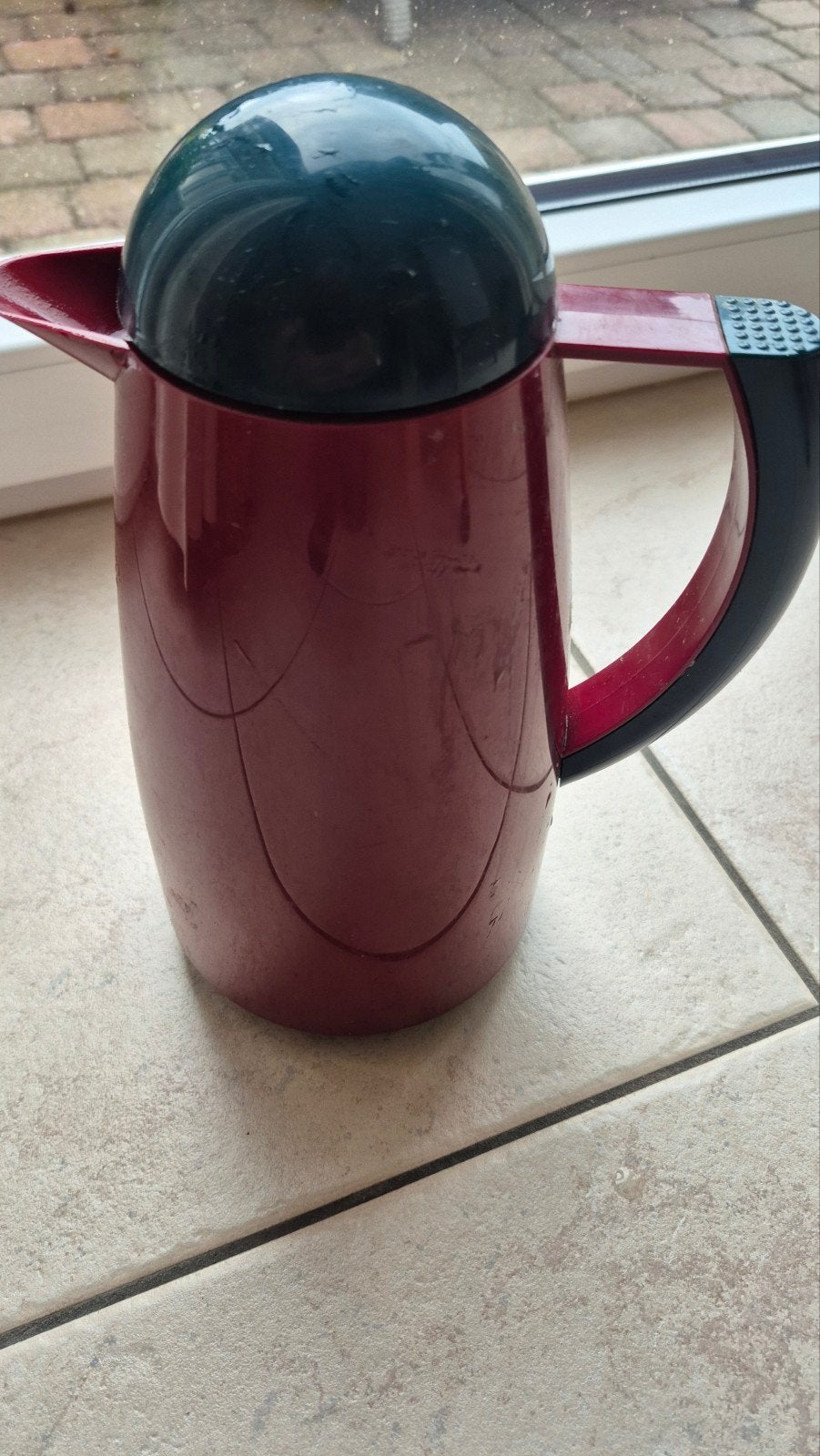 Thermoskan kleur bordeaux rood, Ophalen of Verzenden, Zo goed als nieuw