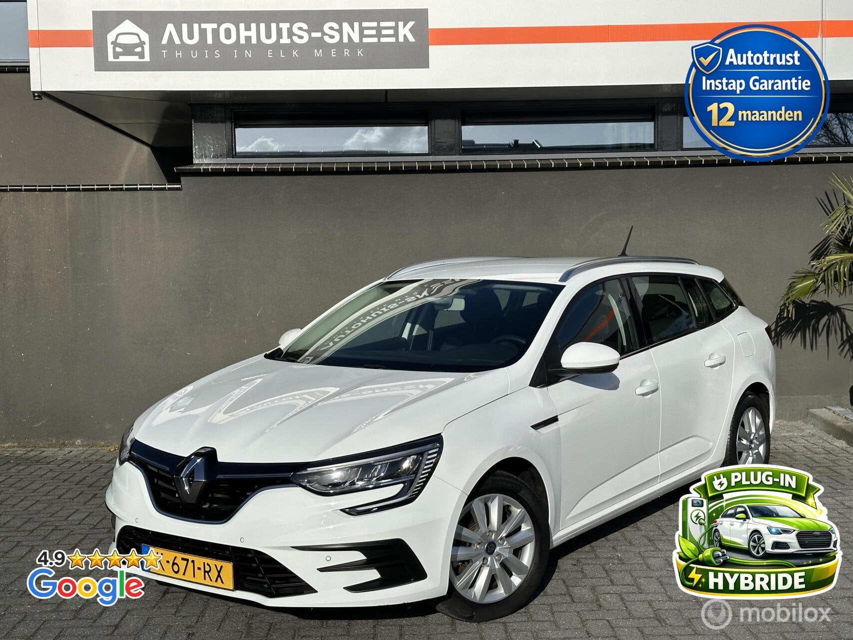 Renault Megane Estate 1.6 E-Tech Plug-In Hybrid 160 Business, Auto's, Renault, 77 km/l, Gebruikt, 4 cilinders, Wit