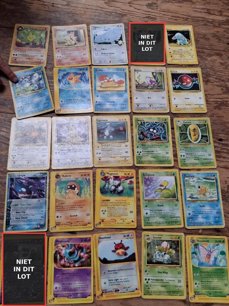 Pokemon kaarten bulk partij 150 stuks vintage 1999-2005, Ophalen of Verzenden, Gebruikt, Meerdere kaarten