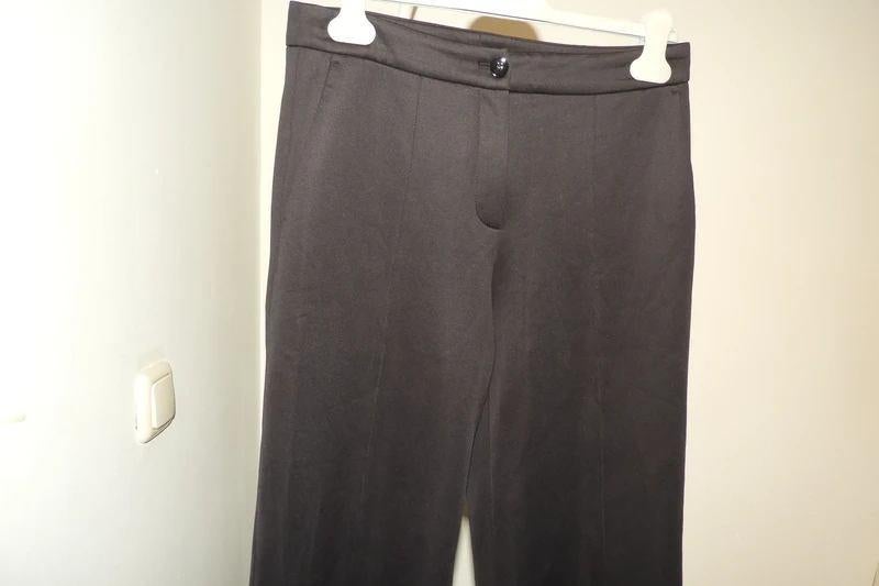 Marccain zwarte broek super zachte stretch stof wijde pijpN3, Maat 38/40 (M), Verzenden, Zwart, Zo goed als nieuw
