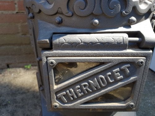 kachel hout ,sierkachel, thermoset 73 , van gietijzer, Verzamelen, Ophalen of Verzenden