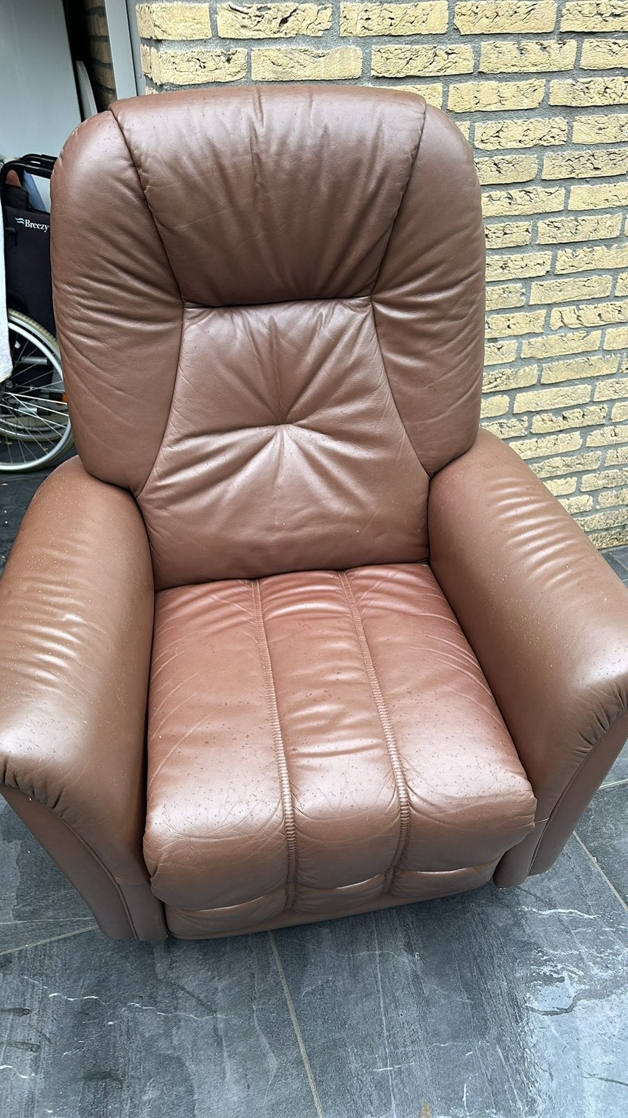 Electrische stoel, Ophalen, Gebruikt, 75 tot 100 cm, Leer
