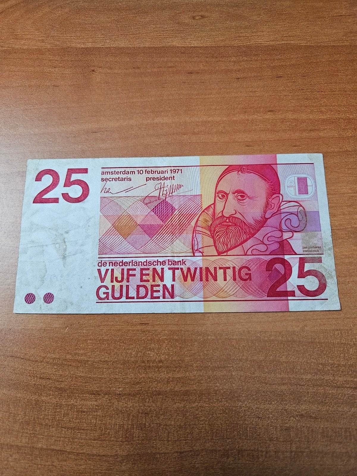 25 gulden Nederland 1971 jaar, Postzegels en Munten, Bankbiljetten | Nederland, Ophalen of Verzenden, 25 gulden, Los biljet