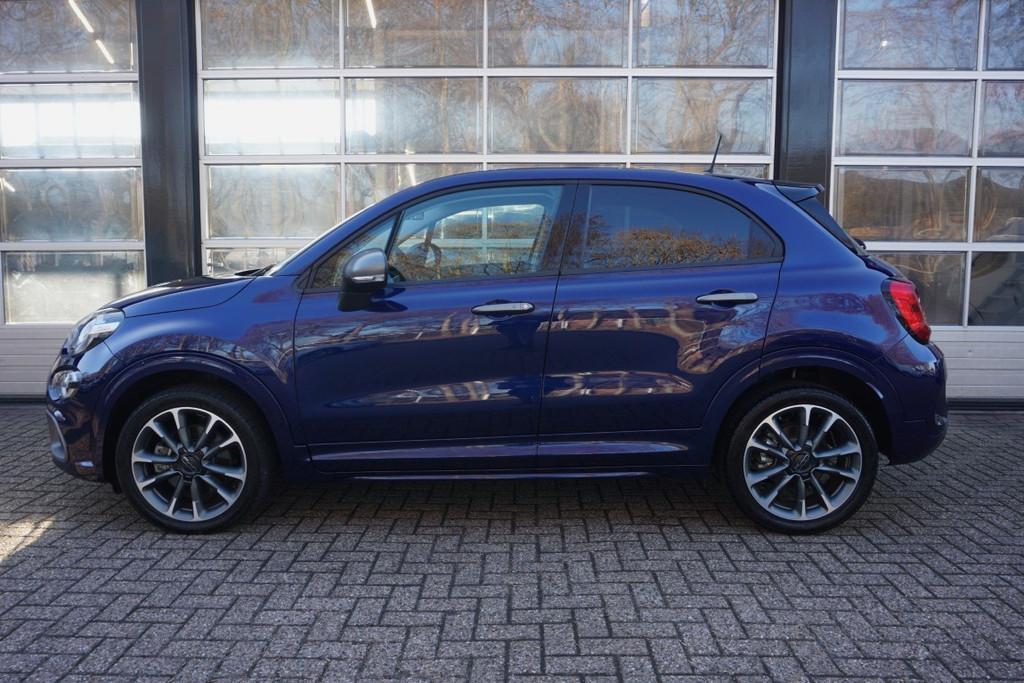 Fiat 500X 1.5 Hybrid Sport (bj 2024, automaat), Auto's, Fiat, Gebruikt, Euro 6, 4 cilinders, Blauw