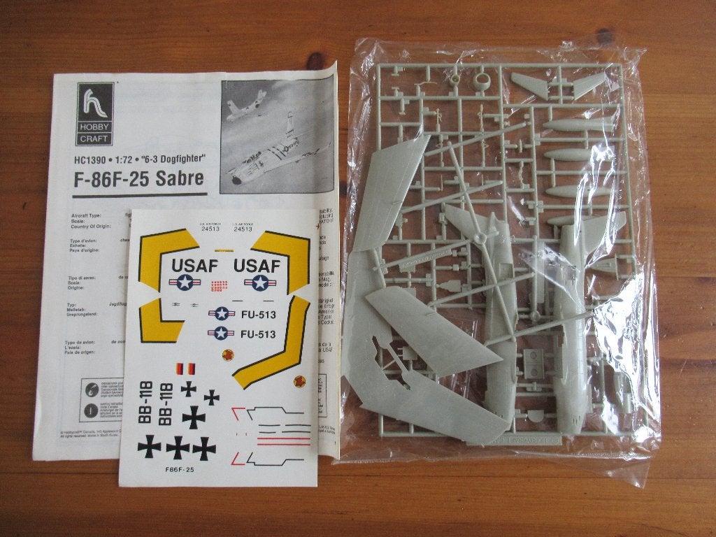F-86F-25 Sabre (Hobbycraft 1/72), Overige merken, 1:72 tot 1:144, Ophalen of Verzenden, Zo goed als nieuw