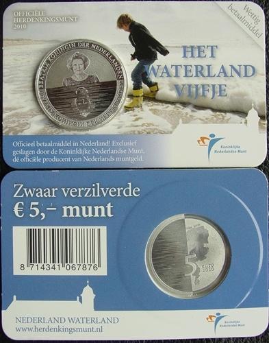 5 euro 2010 Waterland  in coincard, Verzenden, Koningin Beatrix, Euro's