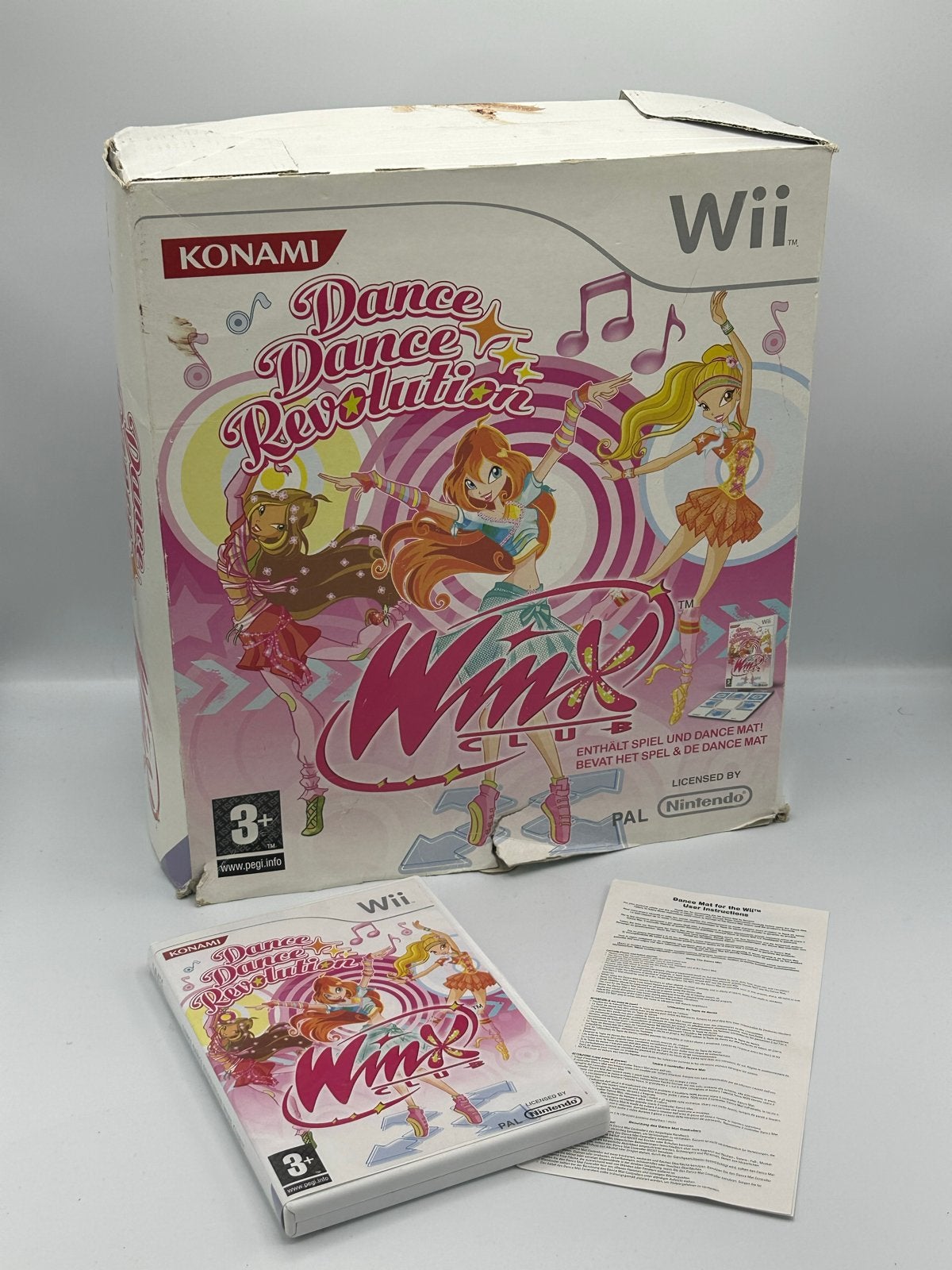 Dance Dance Revolution Winx Club Wii + Dansmat, Spelcomputers en Games, Games | Nintendo Wii, Muziek, 2 spelers, Eén computer