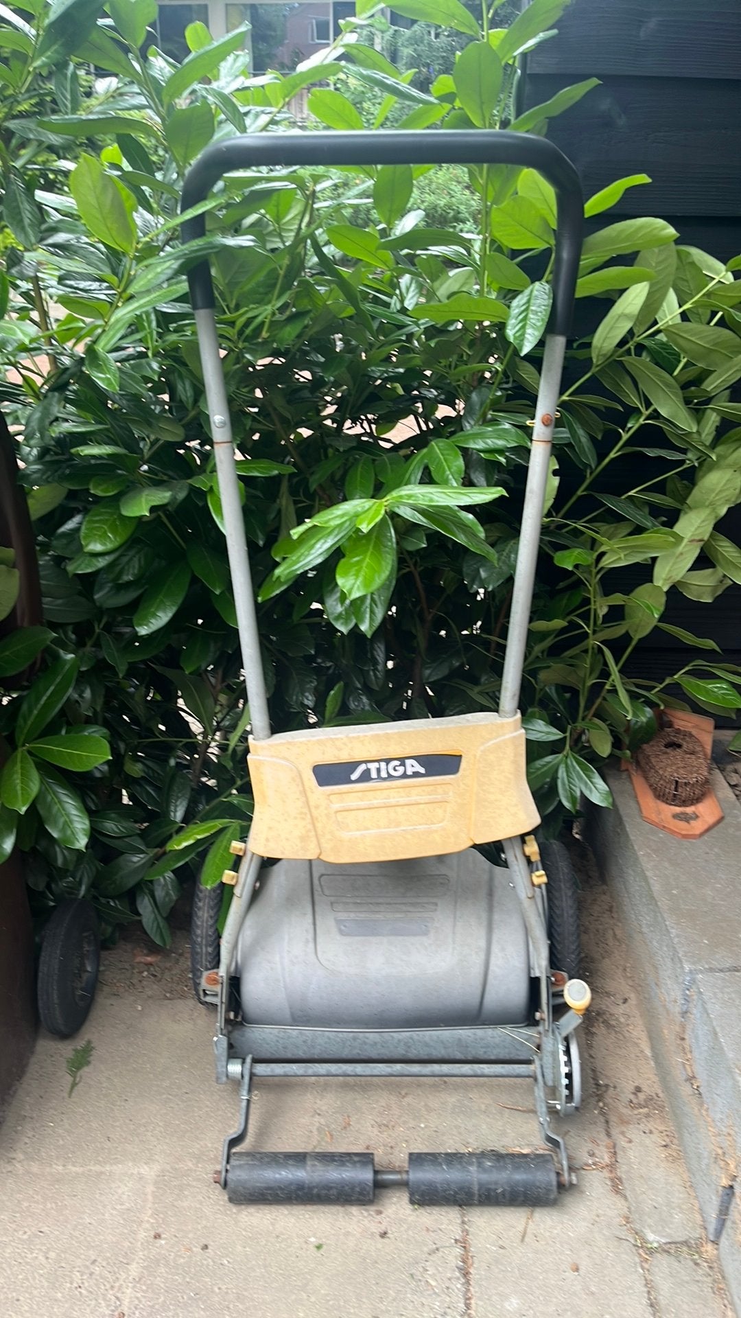Stiga grasmaaier (hand), Tuin en Terras, Ophalen, Gebruikt, 40 t/m 49 cm, Handgrasmaaier