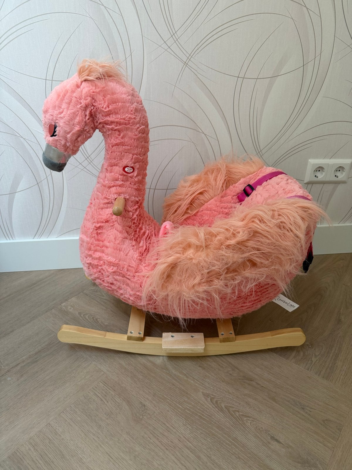 Flamingo Hobbeldier met Geluid - Zo goed als, Ophalen, Zo goed als nieuw, Jongen of Meisje