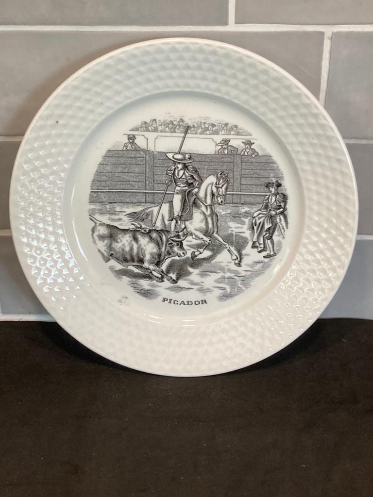 Vintage bord Picador, Petrus Regout (040624), Huis en Inrichting, Keuken | Servies, Gebruikt, Ophalen of Verzenden, Bord(en), Overige stijlen