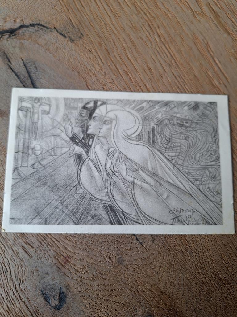 Jan Toorop - Alleen de Christus kan alles redden (1922), Antiek en Kunst, Ophalen of Verzenden