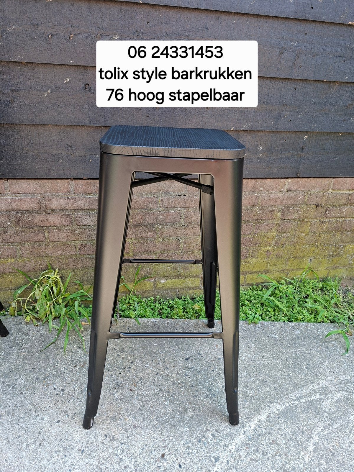 schitterende serie stapelbare barkrukken TOLIX style, 5 krukken of meer, Ophalen, Zo goed als nieuw, 60 tot 90 cm