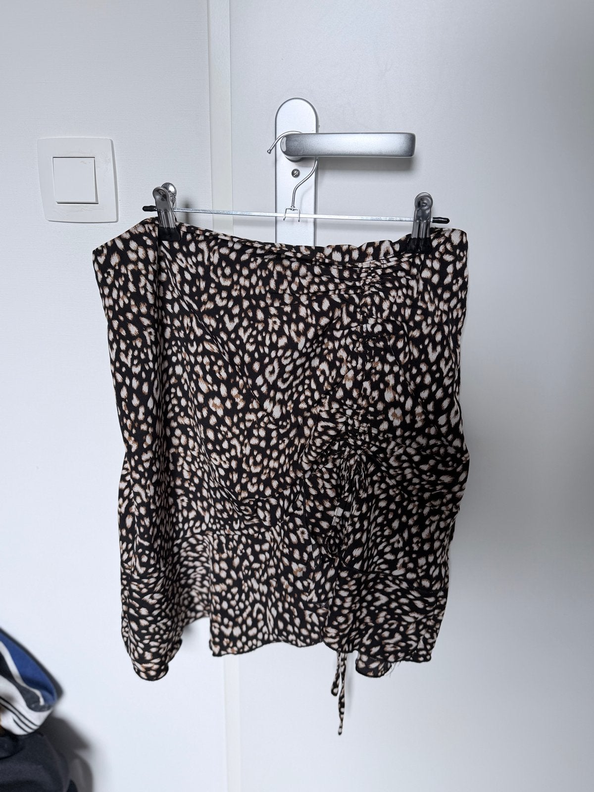 Shein Luipaardprint Mini Rok - Maat L (40/42), Zwart, Maat 42/44 (L), Ophalen of Verzenden, Zo goed als nieuw