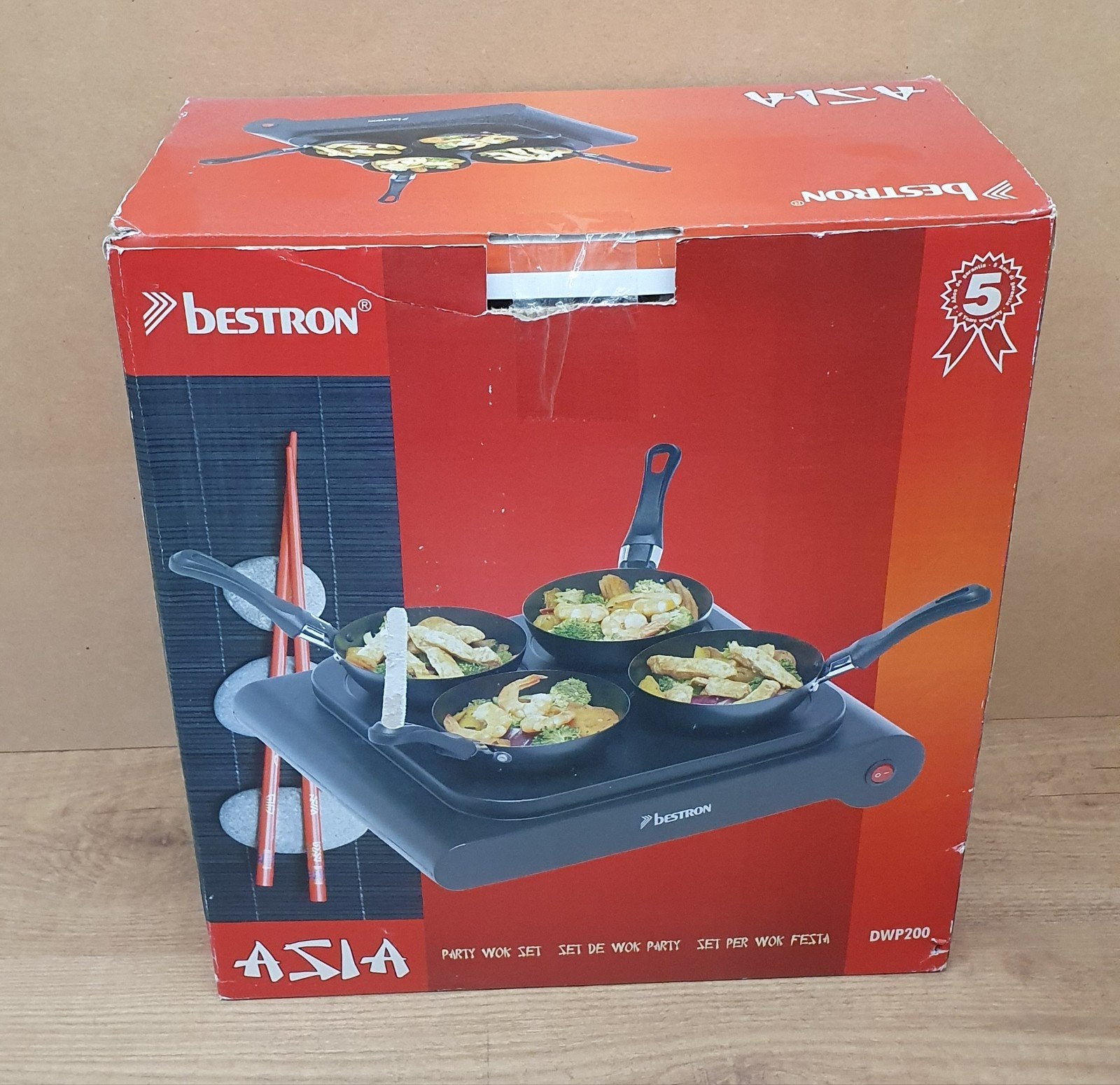 Bestron Wokset voor 4 personen - Nieuw in doos, Ophalen of Verzenden, Nieuw, 4 t/m 7 personen