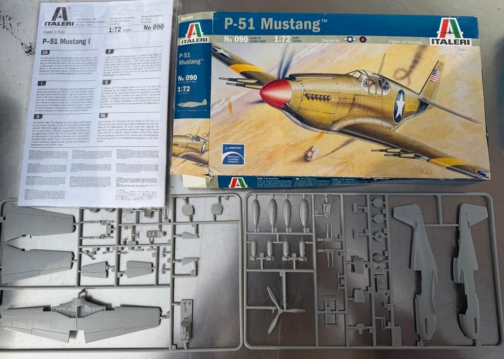 Italeri P-51 Mustang Modelbouw Vliegtuig 1:72, 1:72 tot 1:144, Italeri, Ophalen of Verzenden, Zo goed als nieuw