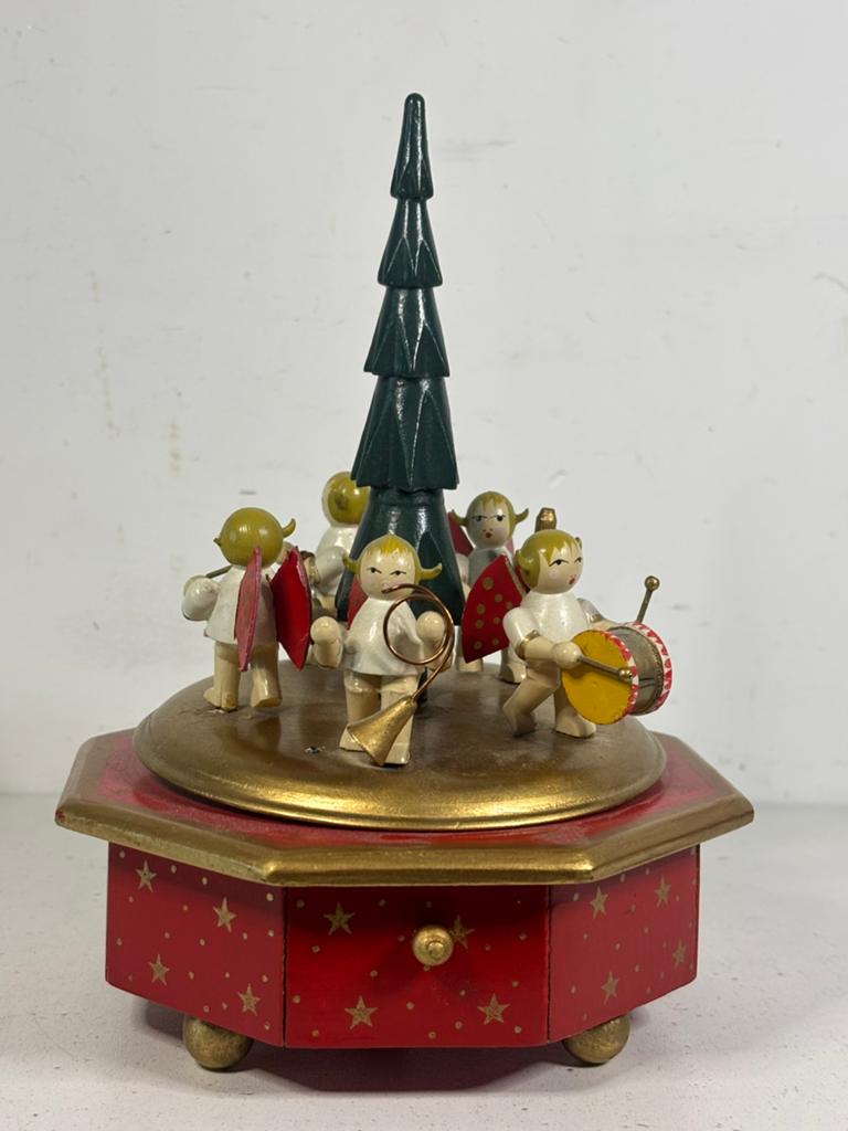 Oude speeldoos vintage - hout, Antiek en Kunst, Curiosa en Brocante, Verzenden