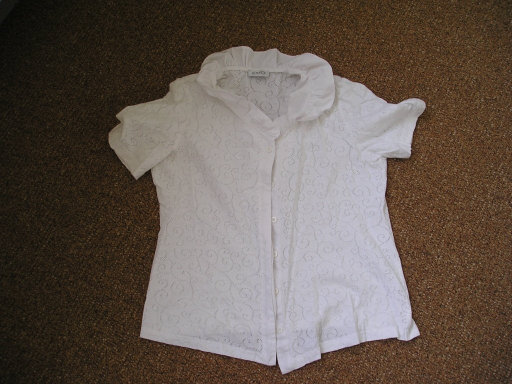 prachtige aparte witte blouse Erfo maat 42, Kleding | Dames, Ophalen, Wit, Erfo, Maat 42/44 (L)