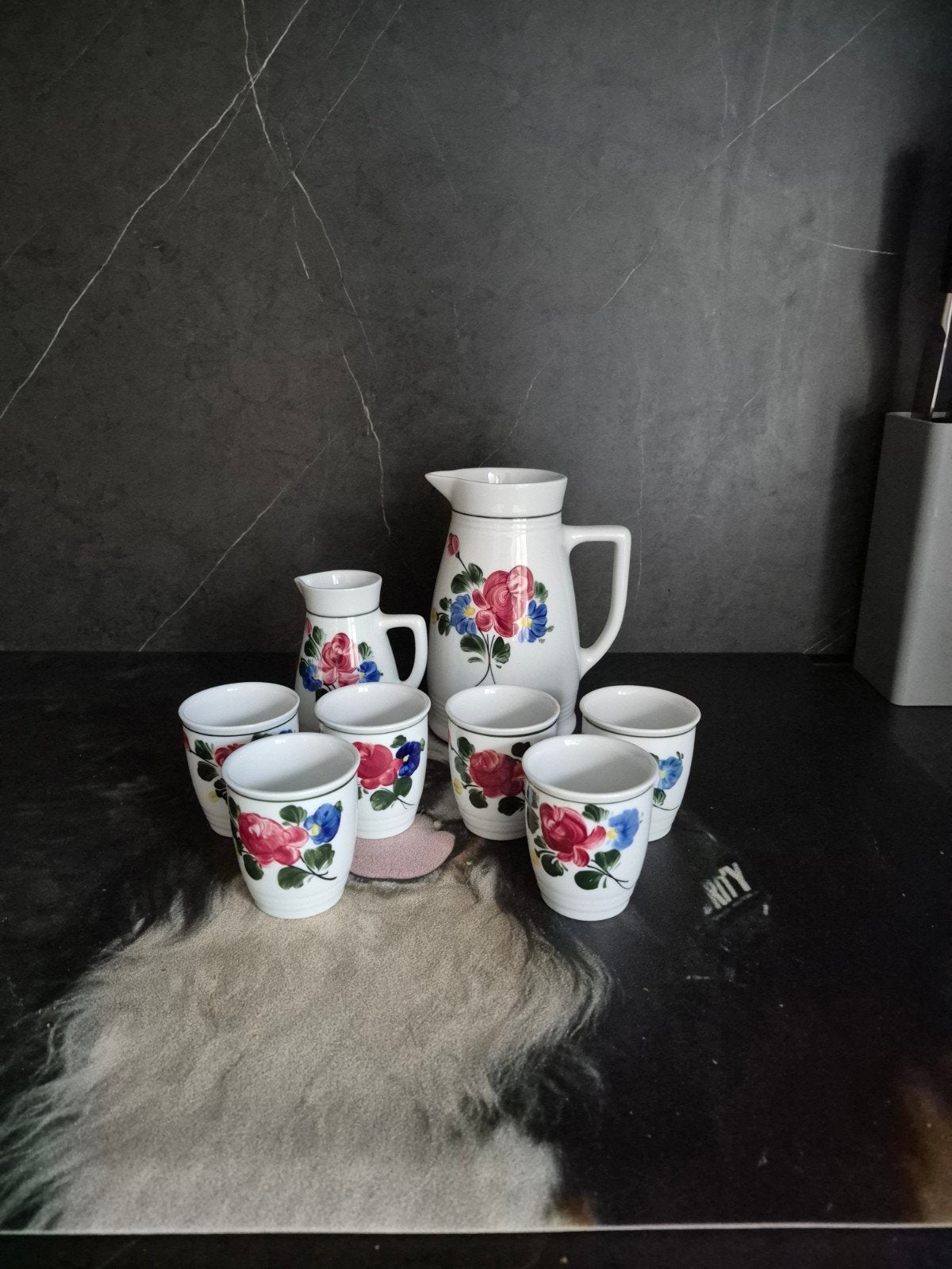 Glühwein stel 8 delig, Antiek en Kunst, Ophalen of Verzenden