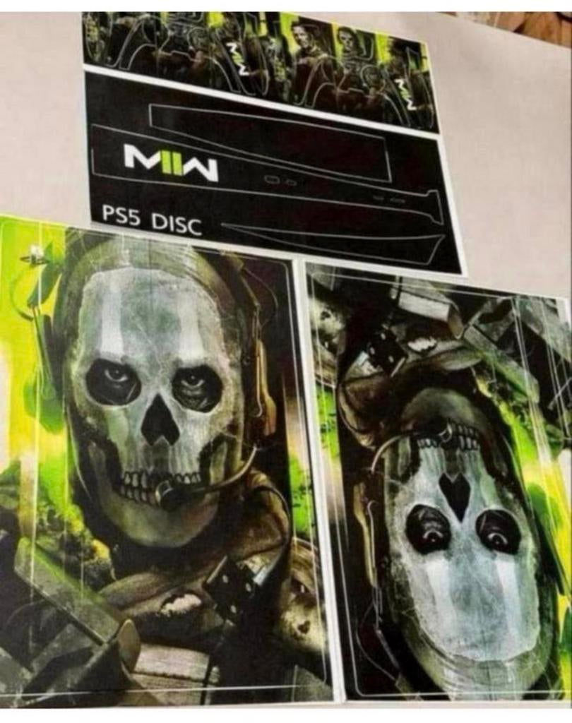 Sony Ps5 Playstation 5 STICKER set MWII Modern warfare cover, PlayStation 5, Overige typen, Nieuw, Ophalen of Verzenden
