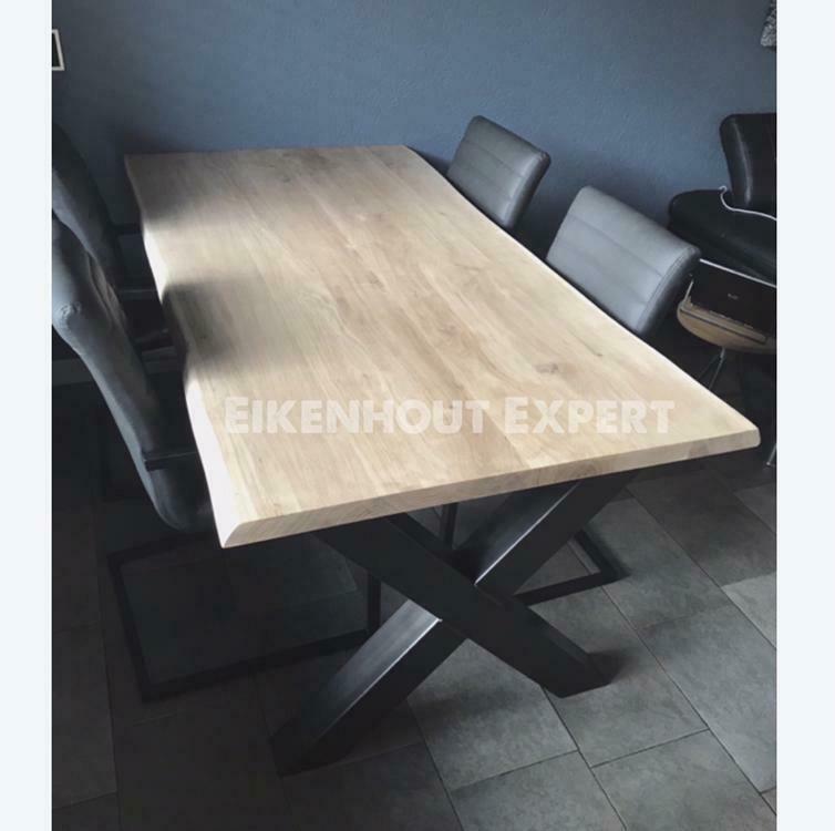 Foto 9 van Eiken Boomstam Eettafel Tafel Eikenhout BINNEN 1WEEK BEZORGD