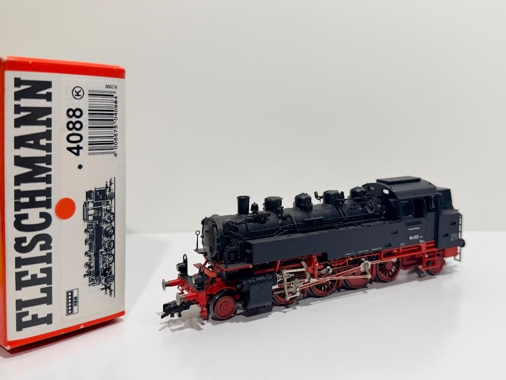 FLM: 4088 Stoomlok BR 86 van de DR -DIGITAAL_ voor H0-spoor, Ophalen, Fleischmann, Zo goed als nieuw, Gelijkstroom
