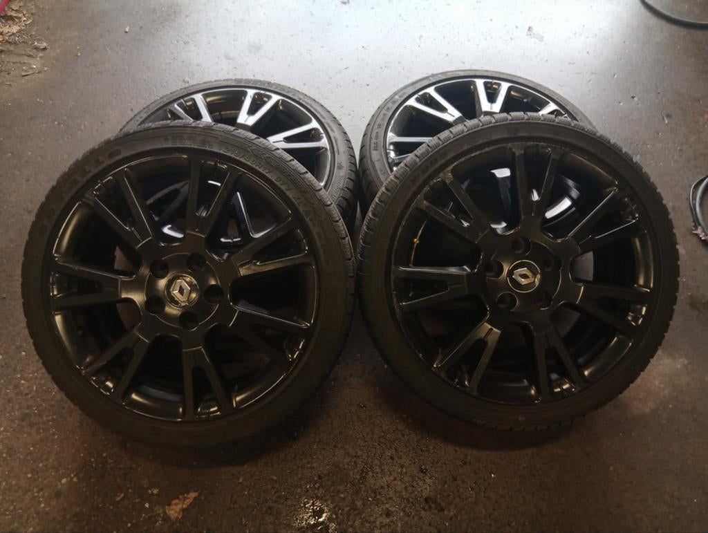 Renault Clio 3 RS F1 Cup 17" velgen met winterbanden, Auto-onderdelen, Banden en Velgen, Ophalen, Banden en Velgen, 17 inch, Winterbanden