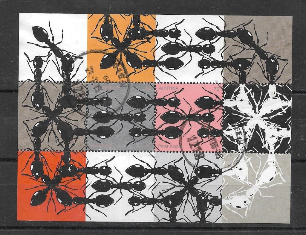Oostenrijk 2012 blok mi.71 insecten MIEREN, Verzenden, Gestempeld
