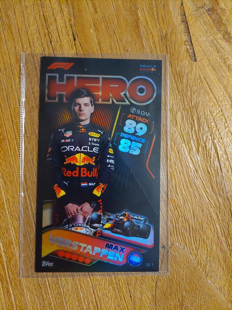 Max Verstappen grote kaart Red Bull Fornule 1 Topps, Hobby en Vrije tijd, Stickers en Plaatjes, Ophalen of Verzenden, Zo goed als nieuw