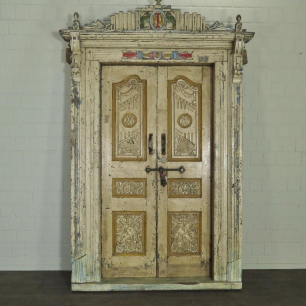 23825 Deur Voordeur Huisdeur 1870 Teak, Ophalen, Gebruikt, Hout