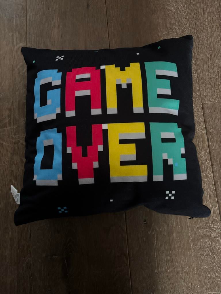 Leuk Game Kussen, Ophalen, Zo goed als nieuw, Zwart, Vierkant