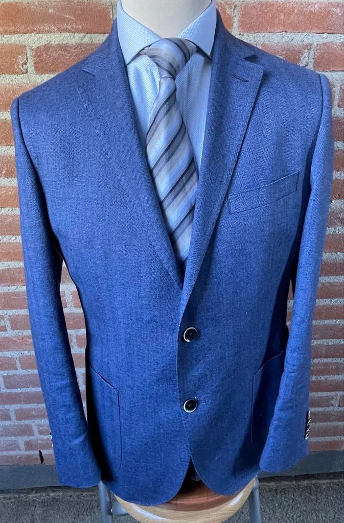 Nieuw Eduard Dressler Sendrik blazer Wol/ Linnen  Mt 48, Ophalen of Verzenden, Zo goed als nieuw, Maat 52/54 (L), Blauw