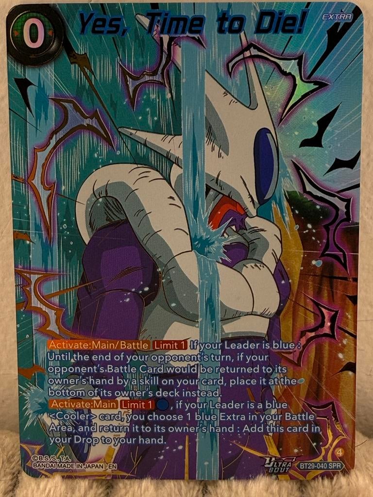 Dragonball SPR BT29-040 Cooler - Zeldzame kaart!, Ophalen of Verzenden, Zo goed als nieuw, Losse kaart, Foil