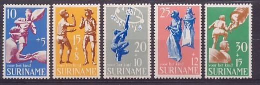 Suriname NVPH nr 522/6 postfris Kinderpostzegels 1969, Ophalen of Verzenden, Postfris