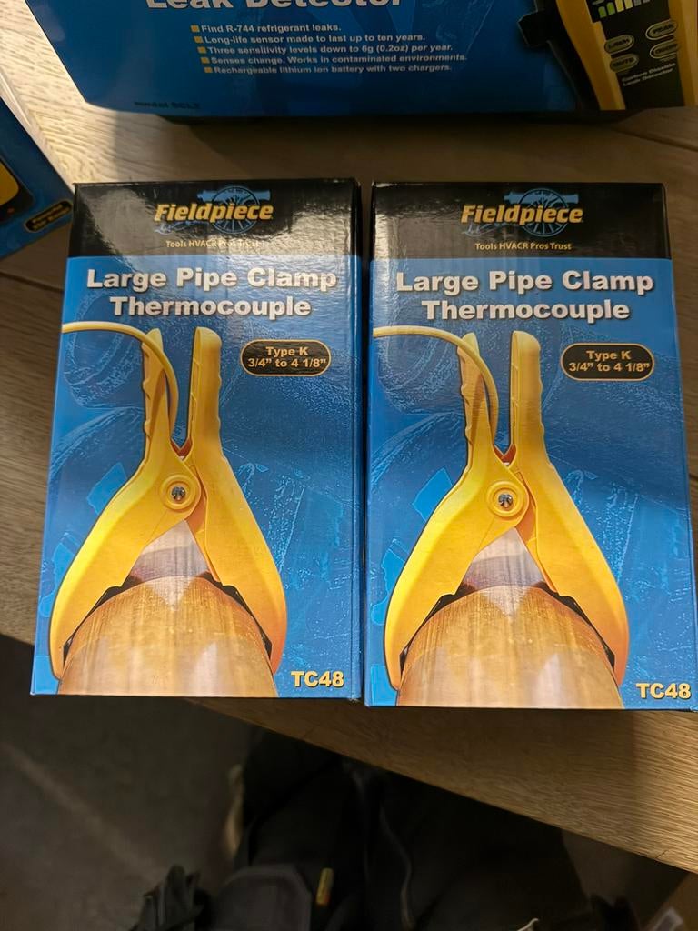 Fieldpiece large pipe clamp thermocouple tc48 2x, Ophalen, Nieuw, Temperatuur
