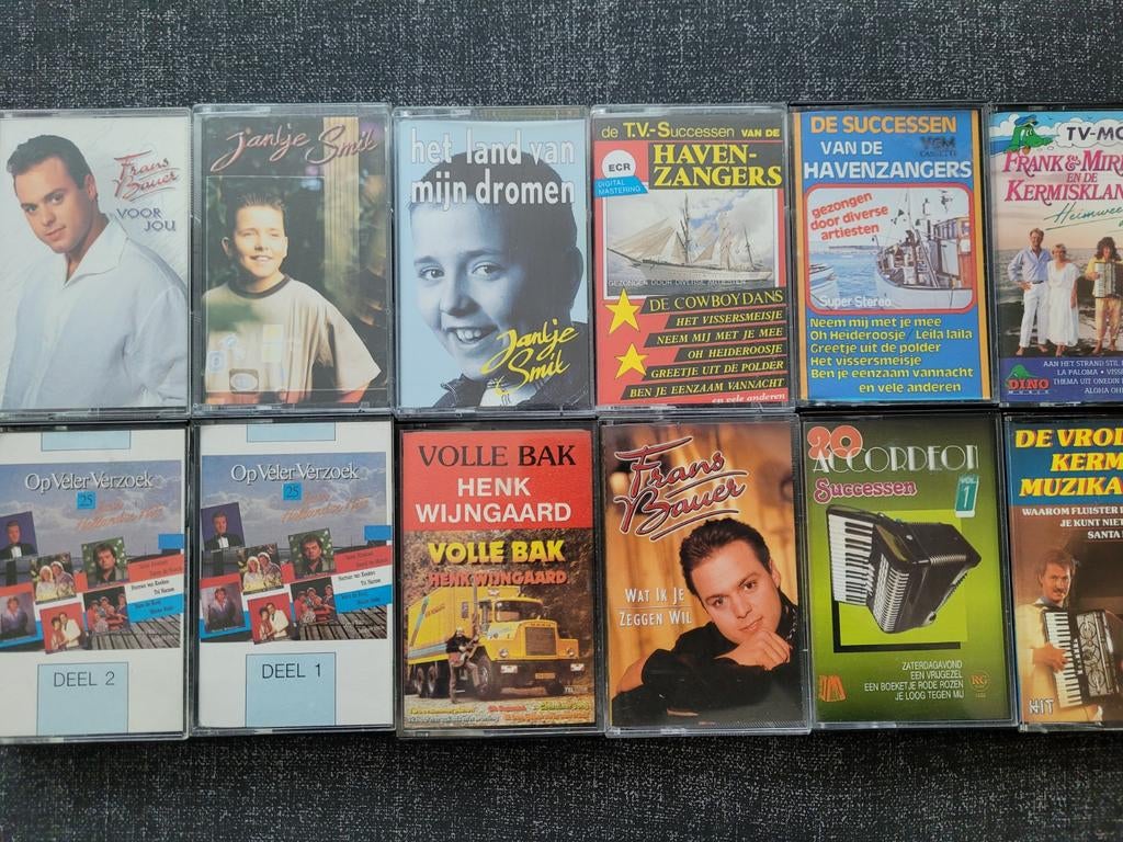 Partij 12 cassettebandjes Nederlandstalig., Cd's en Dvd's, Cassettebandjes, Ophalen, Gebruikt, Nederlandstalig, 1 bandje