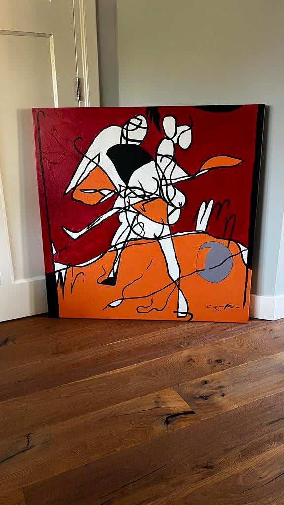 Olieverfschilderij L. Paramount 100 x 100 cm, Ophalen