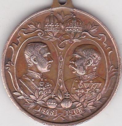 KAISERS FRANZ JOSEPH I 1848 - 1908 ZUR ERINRUNG AN DAS, Postzegels en Munten, Penningen en Medailles, Ophalen of Verzenden, Overige materialen